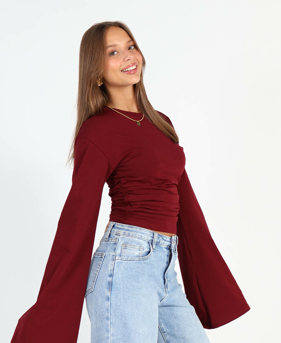 Shaped Longsleeve Burgundy