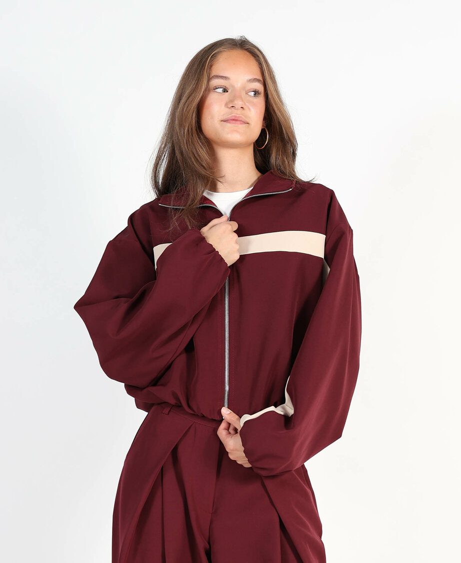 Striped Jacket Berry (PRE ORDER 21-10)