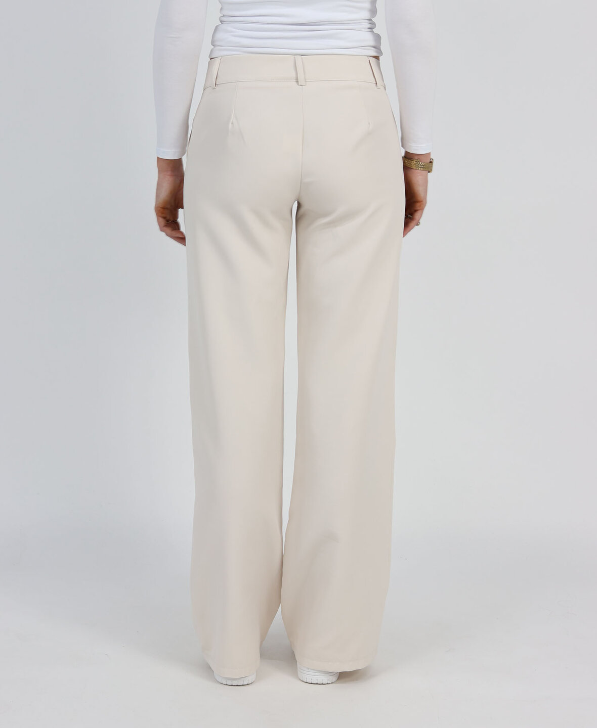 Low/Mid Waist Sanne Pants Beige (TALL)
