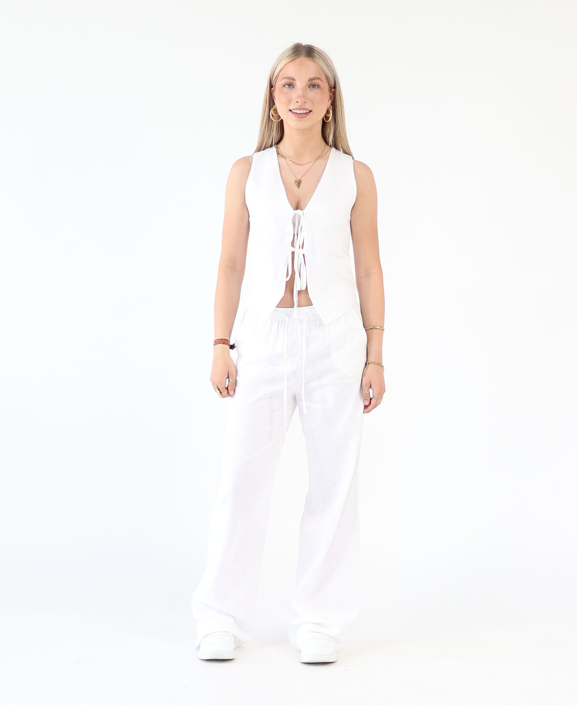 Linnen Pants White (REGULAR)