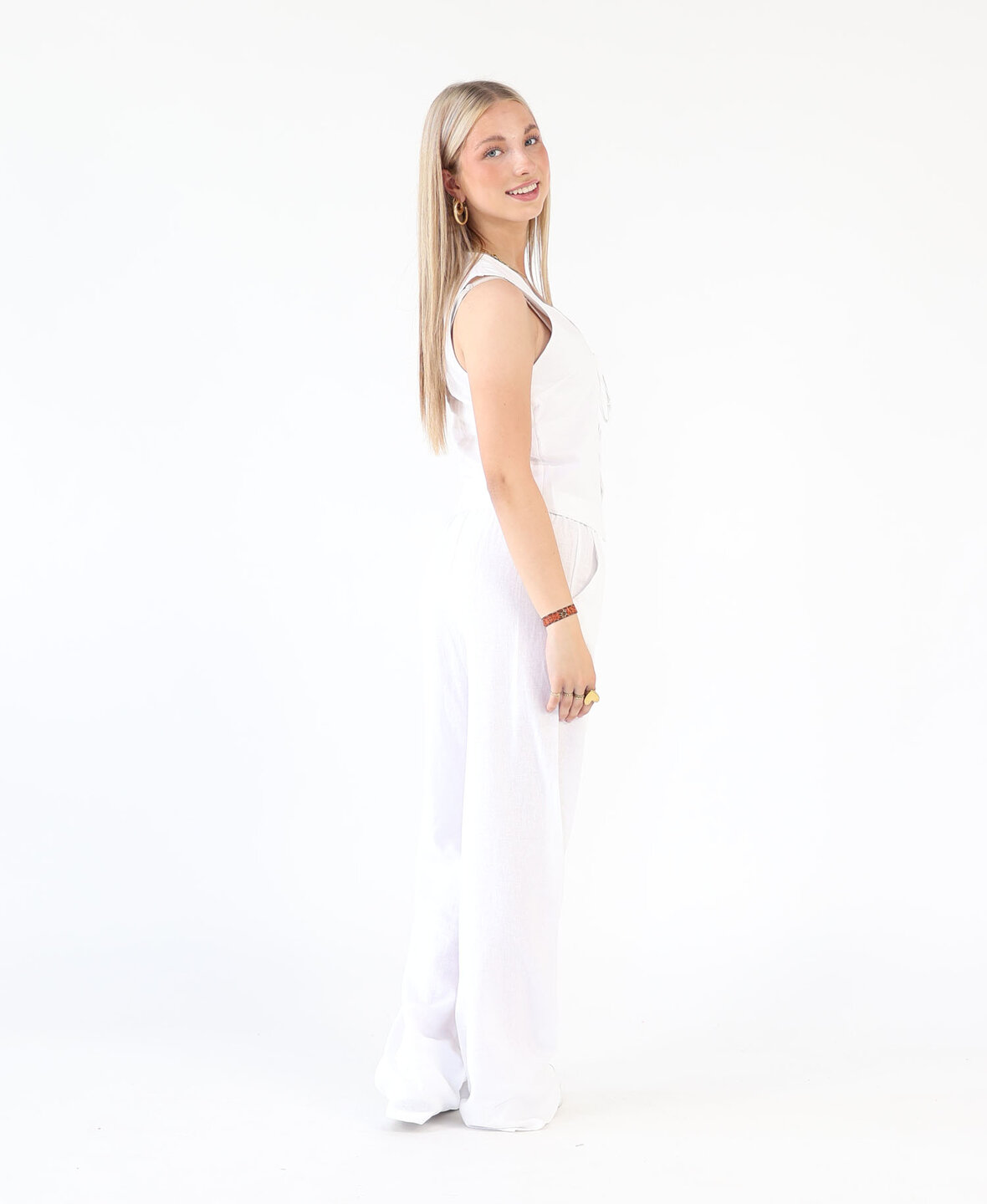 Linnen Pants White (REGULAR)