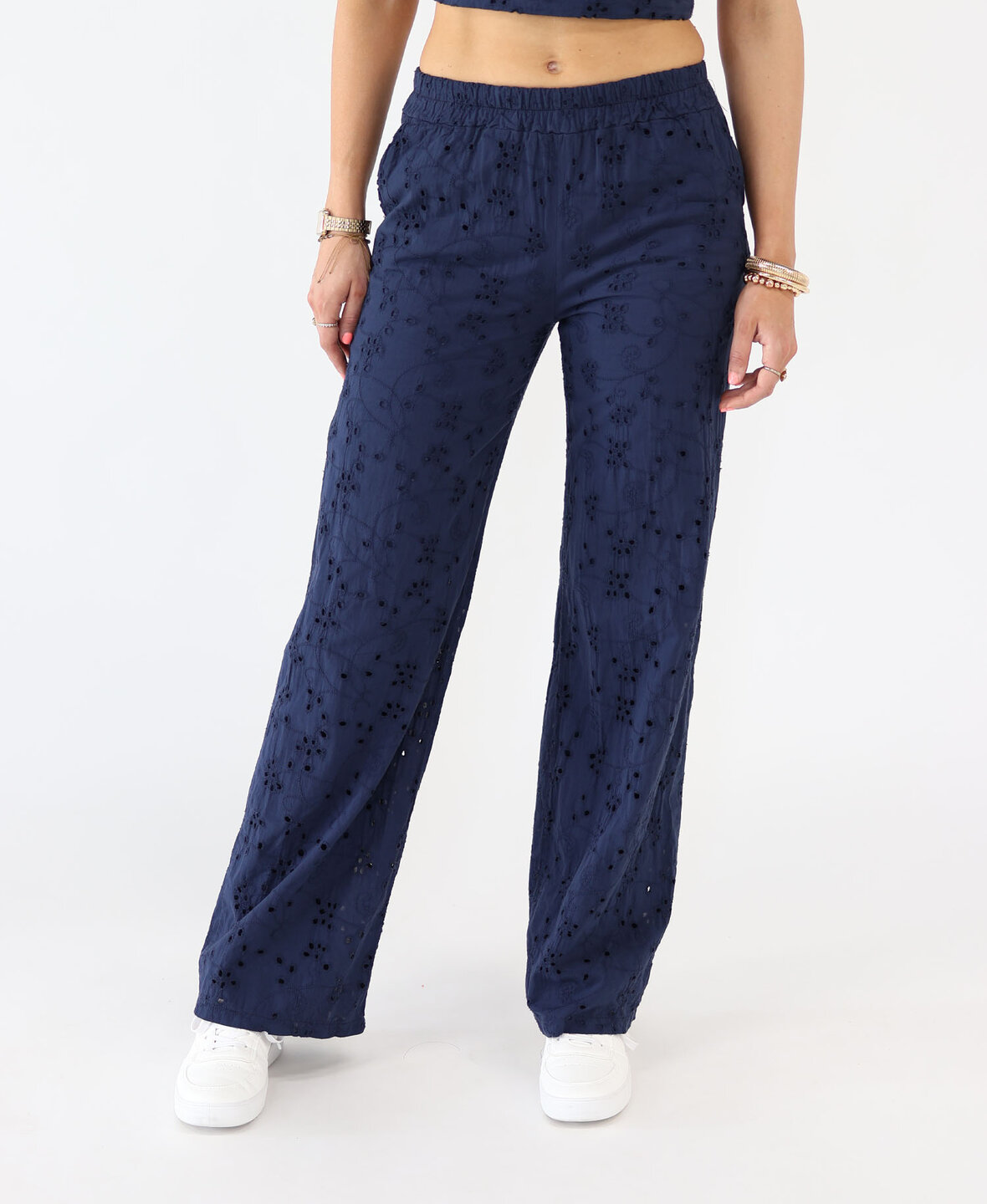 Broderie Pants Navy Blue (TALL)