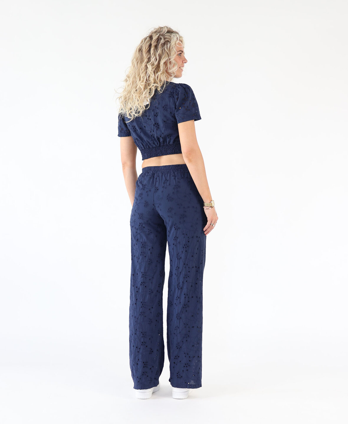 Broderie Pants Navy Blue (TALL)