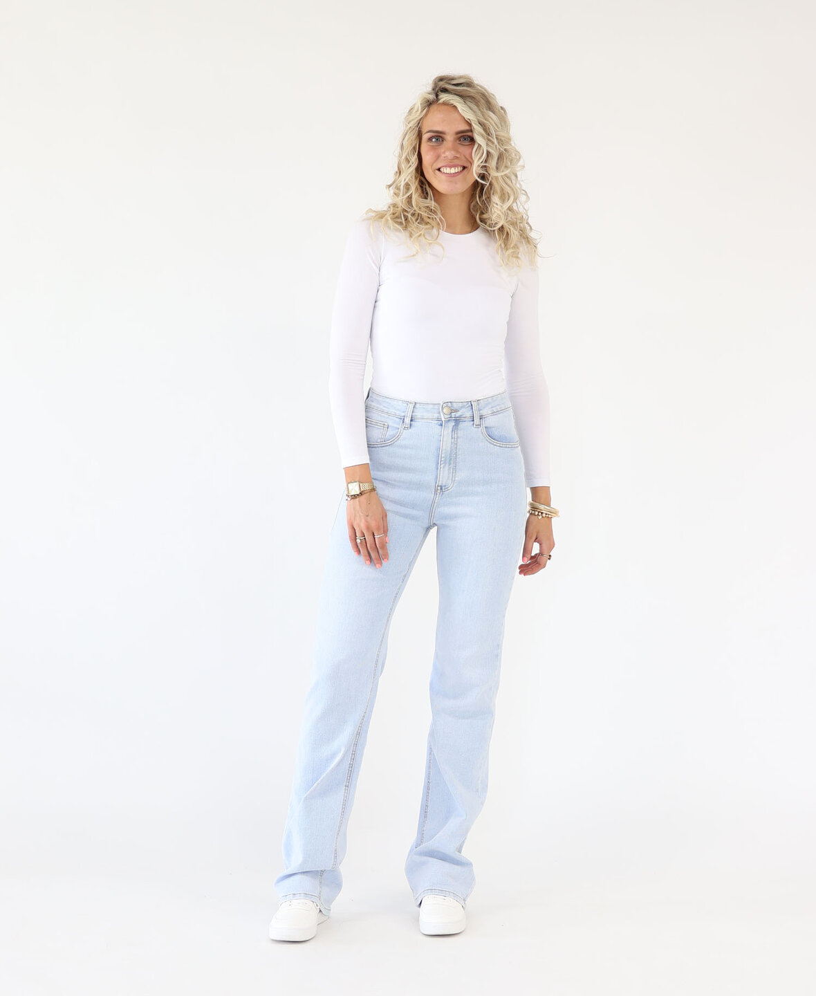 High Waist Wide Leg Bow Jeans 3176 (TALL)