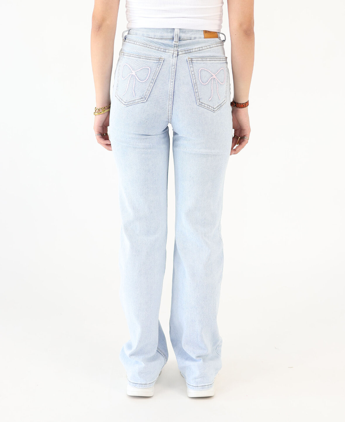 High Waist Wide Leg Bow Jeans 3175 (REGULAR)