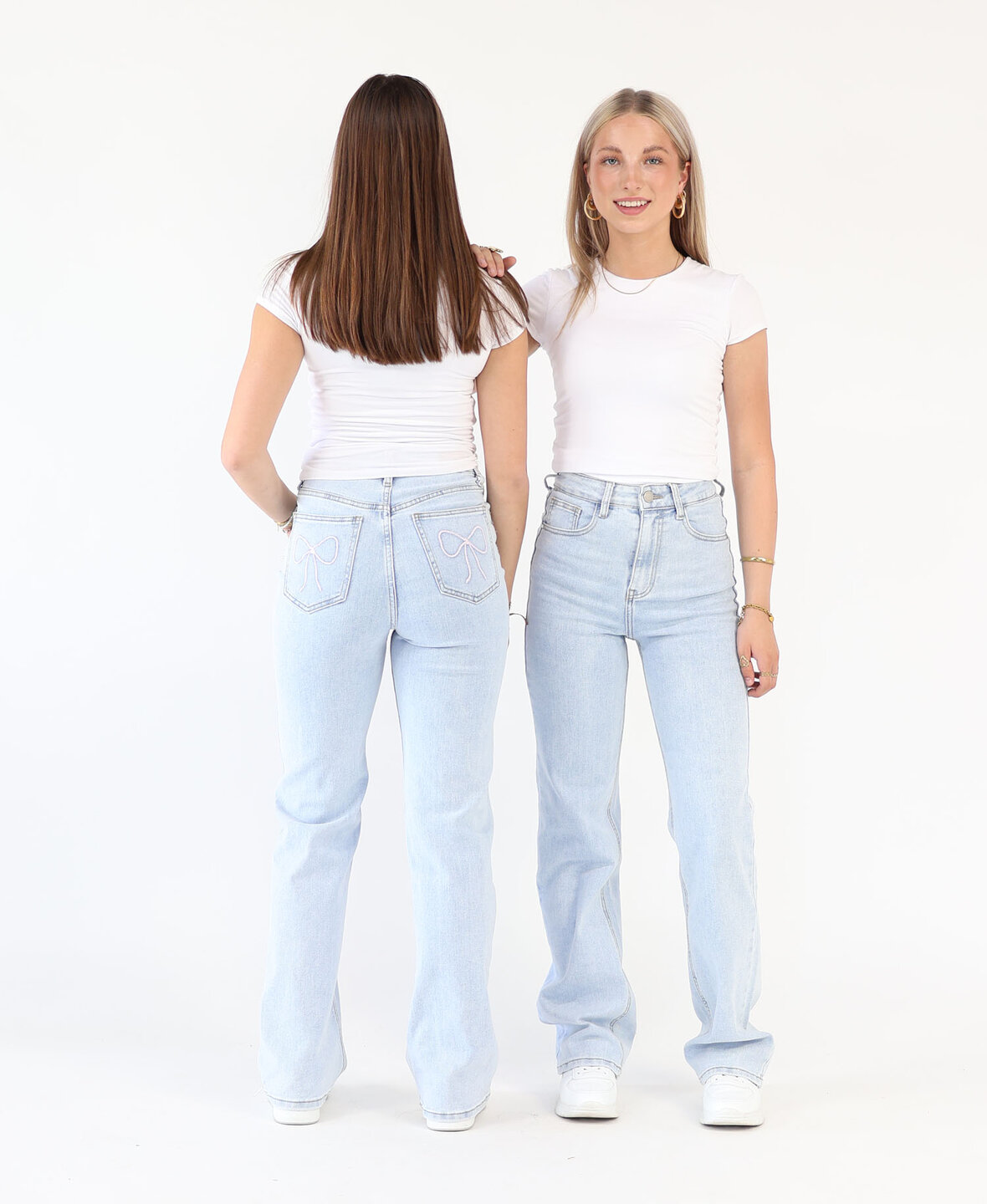 High Waist Wide Leg Bow Jeans 3175 (REGULAR)