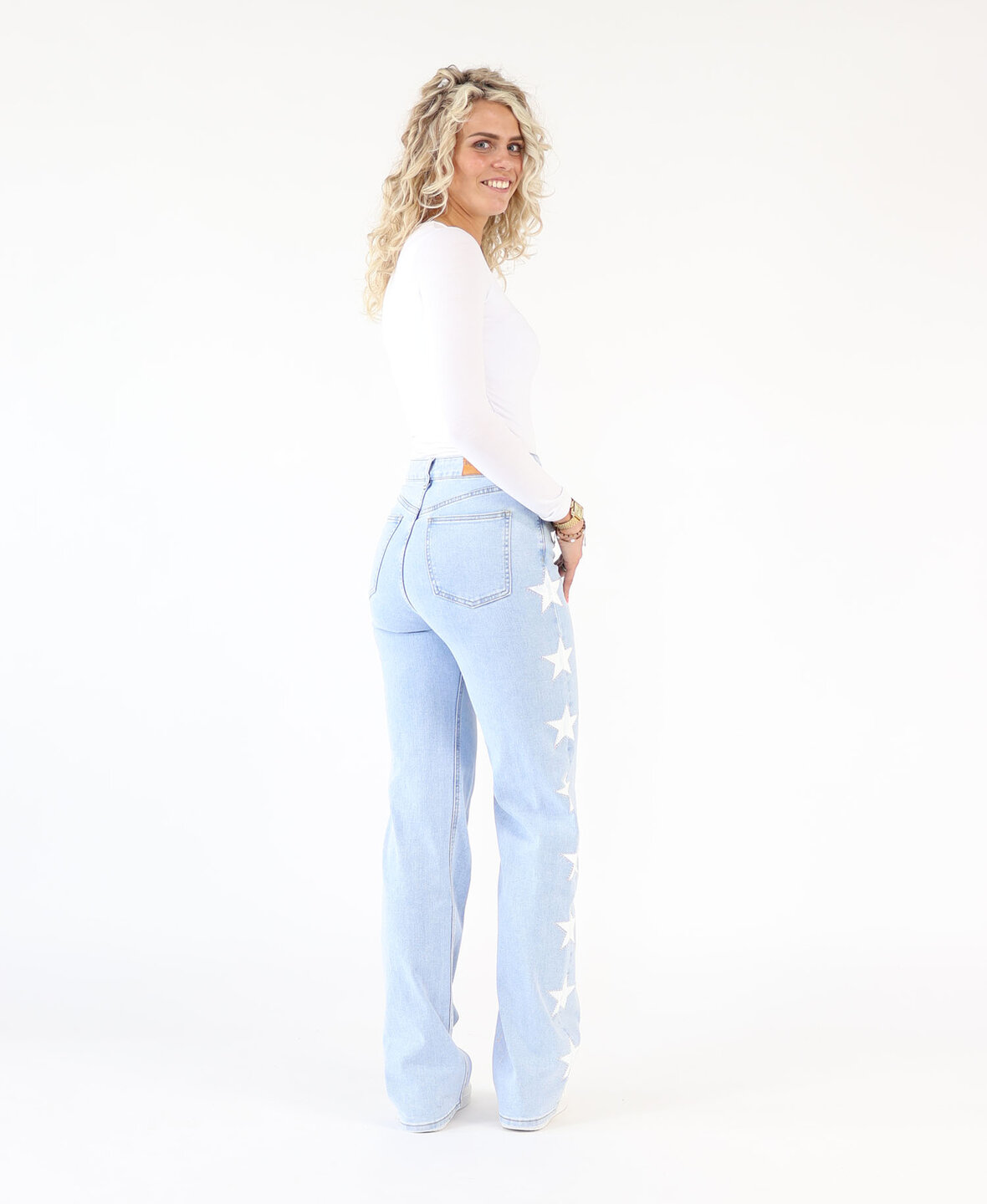 High Waist Glam Stars Wide Leg Jeans 3006-2 (TALL) (PRE ORDER 6 JUNI)