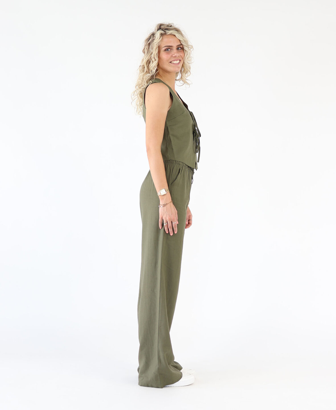 Linnen Pants Khaki (TALL) 