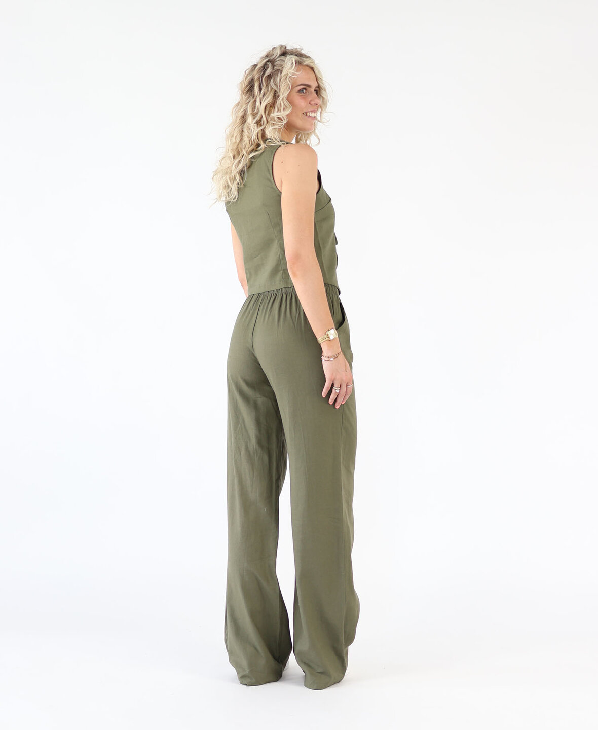 Linnen Pants Khaki (TALL) 