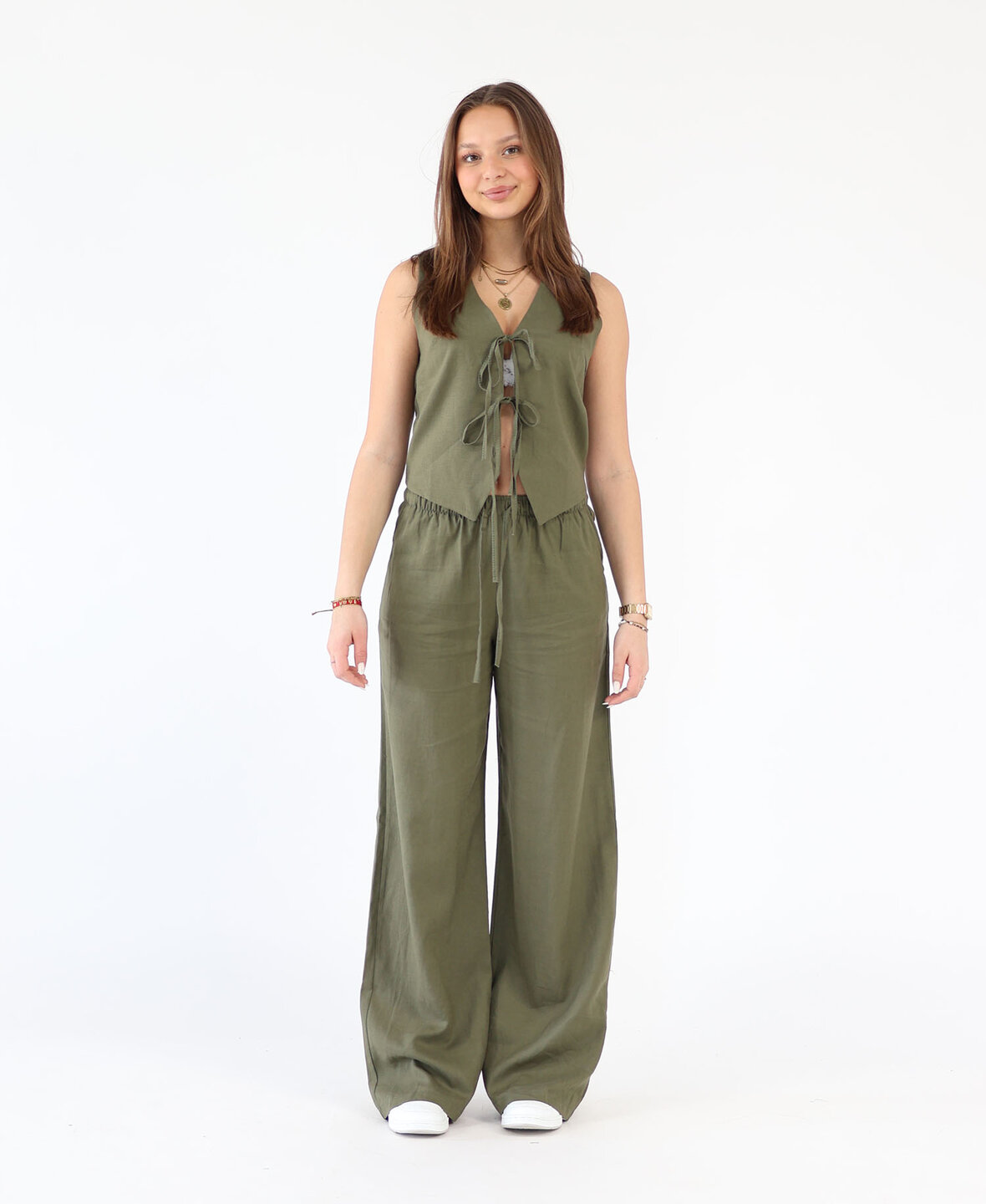 Linnen Pants Khaki (REGULAR)