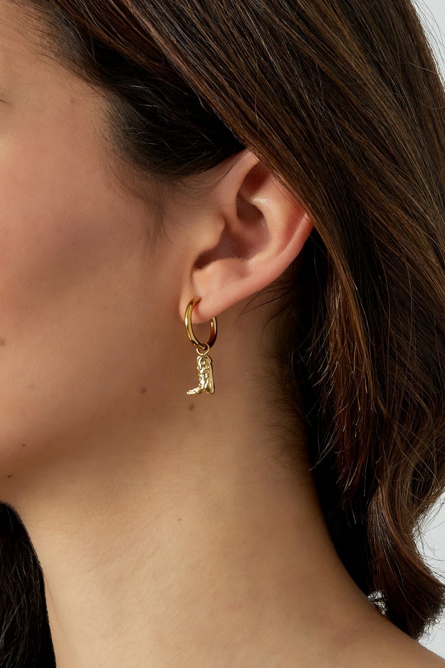 Cowgirl Boots Earrings Silver