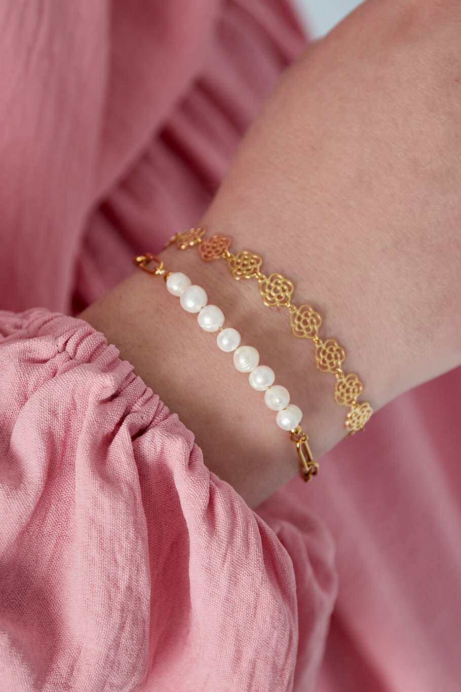 Pearl Elegance Armband Zilver
