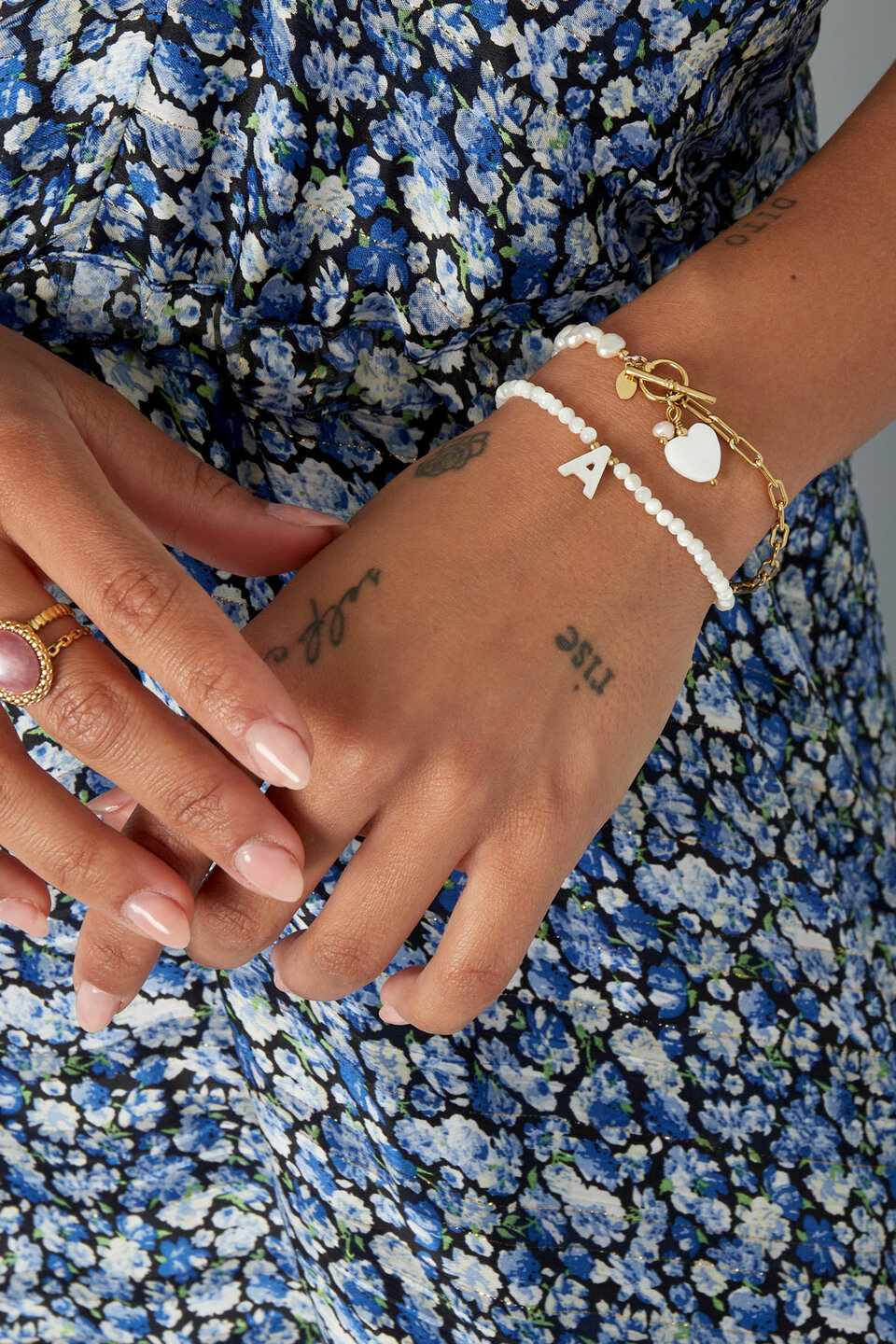 Pearl Shells Armband Goud