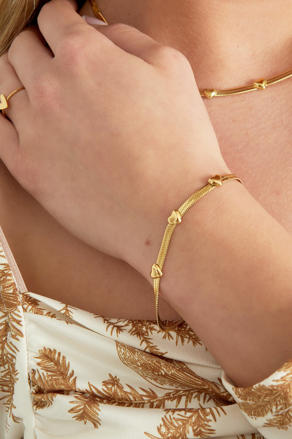 Hearts Armband Goud