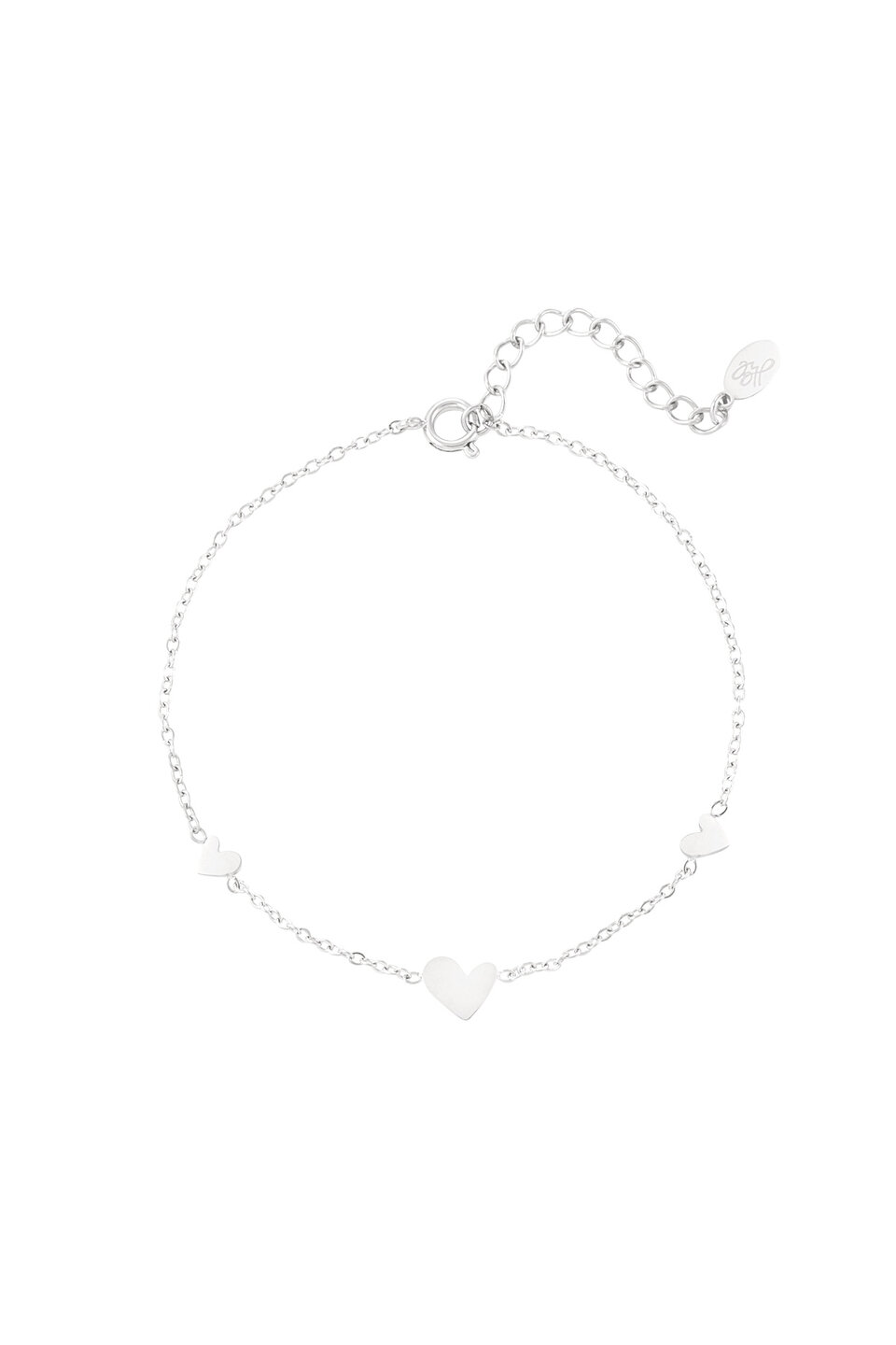 Three Hearts Armband Zilver