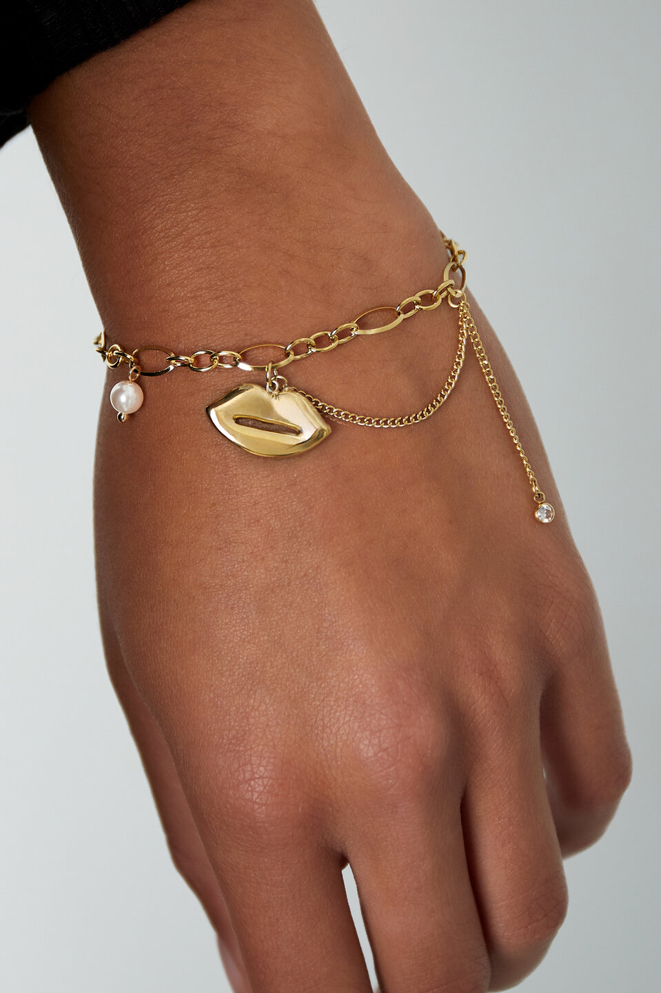 Kiss Armband Goud