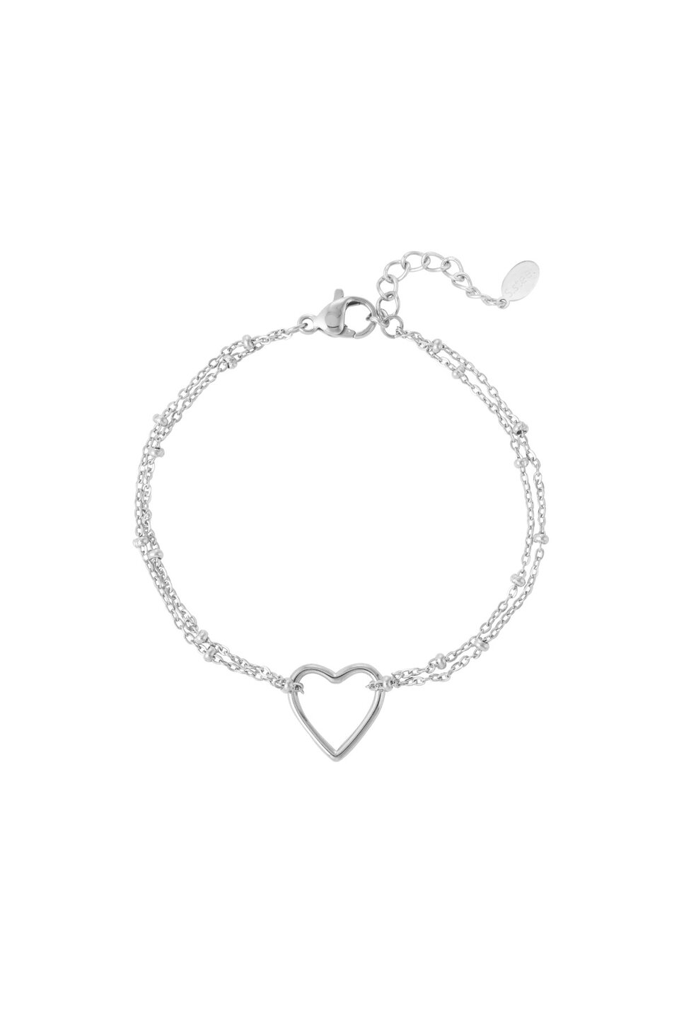 Open Heart Armband Zilver