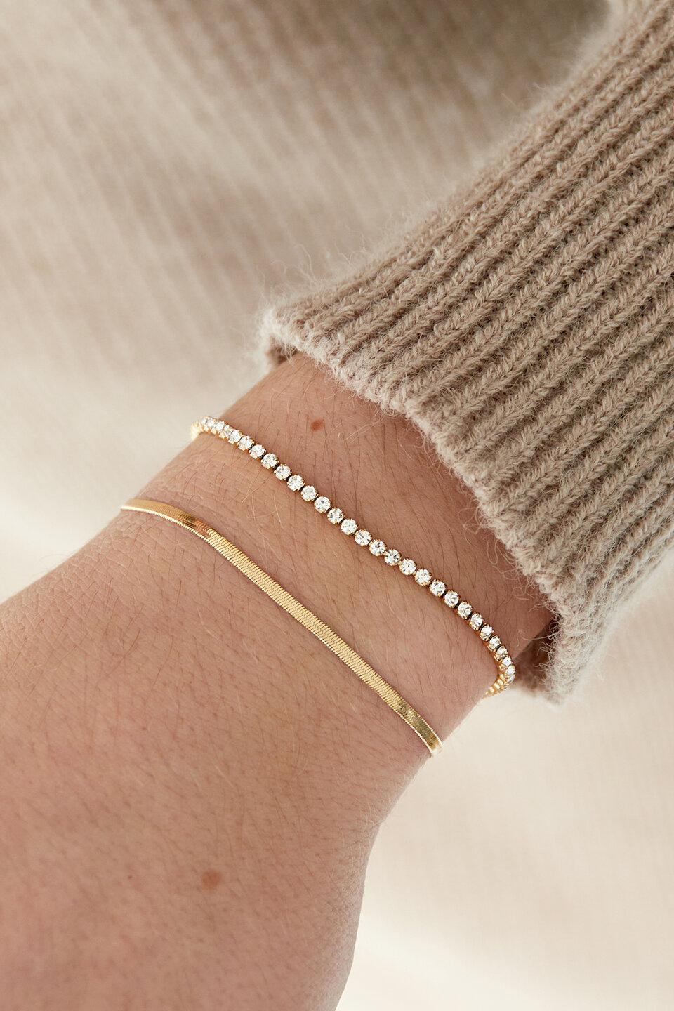 Double Diamonds Armband Zilver