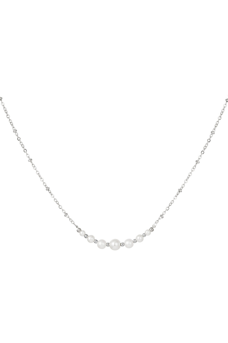 Pearl Party Ketting Zilver