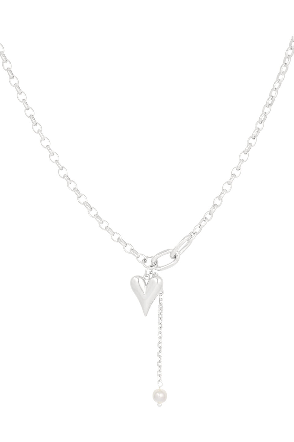 Lovely Heart Ketting Zilver