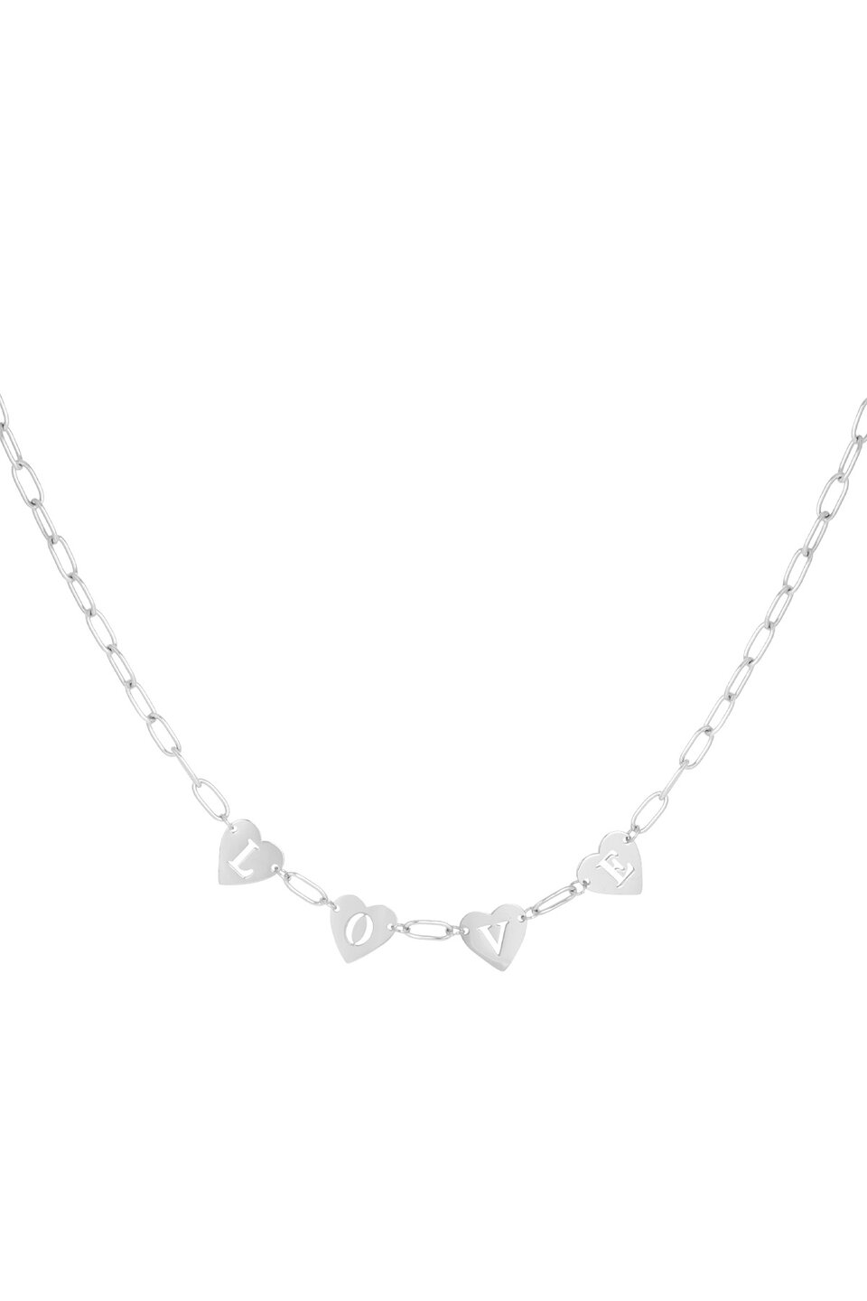 Quatro Love Ketting Zilver