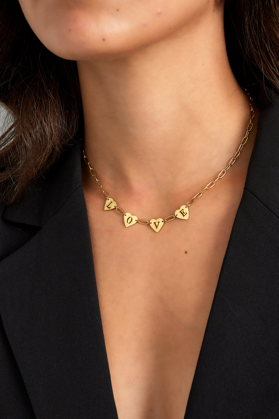 Quatro Love Ketting Zilver