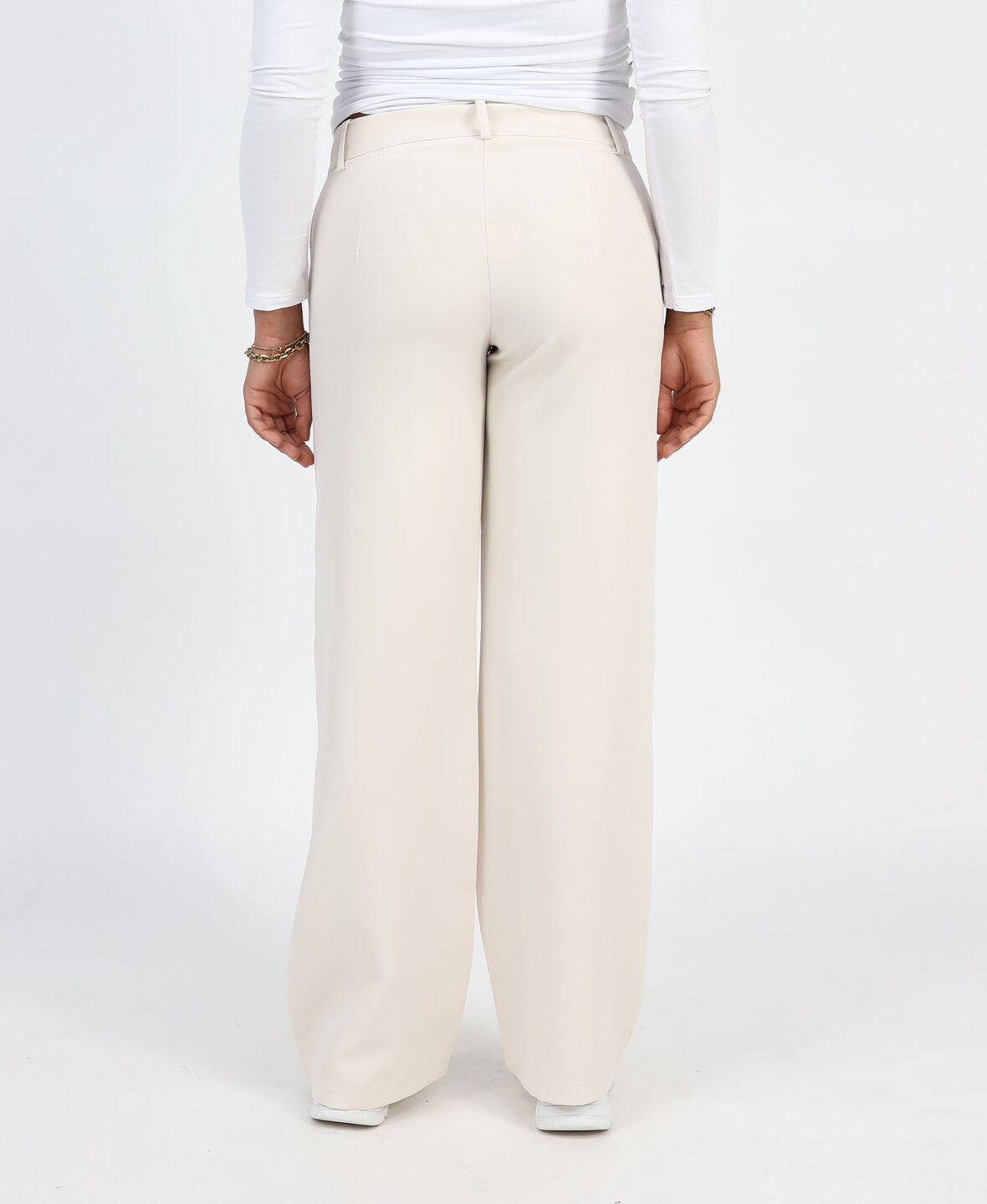 Low/Mid Waist Sanne Pants Beige (REGULAR)