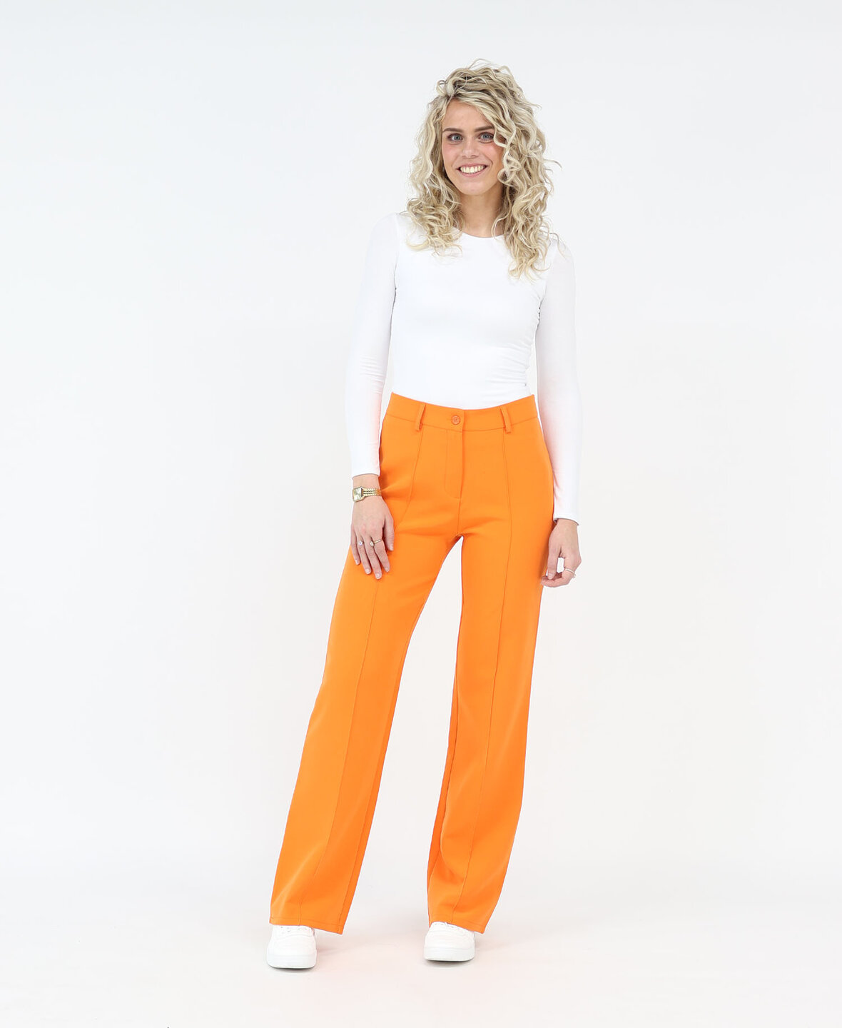 Sanne Stripe Pants Orange  (TALL)