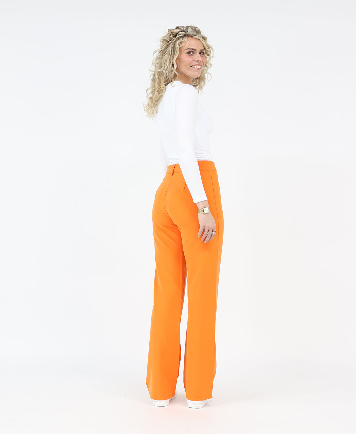 Sanne Stripe Pants Orange  (TALL)