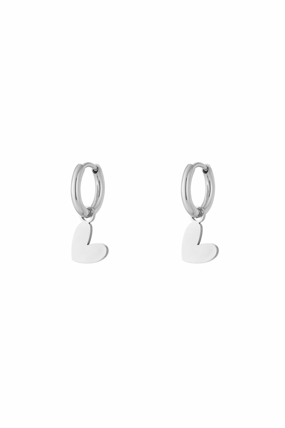 Classic Heart Oorbellen Zilver