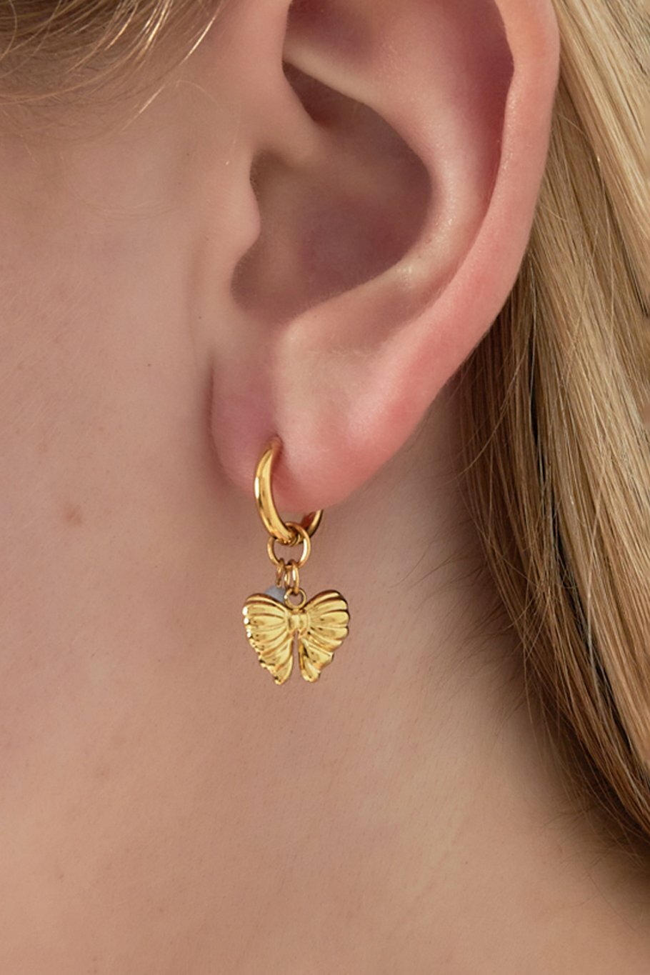 Bow Oorbellen Babyblue