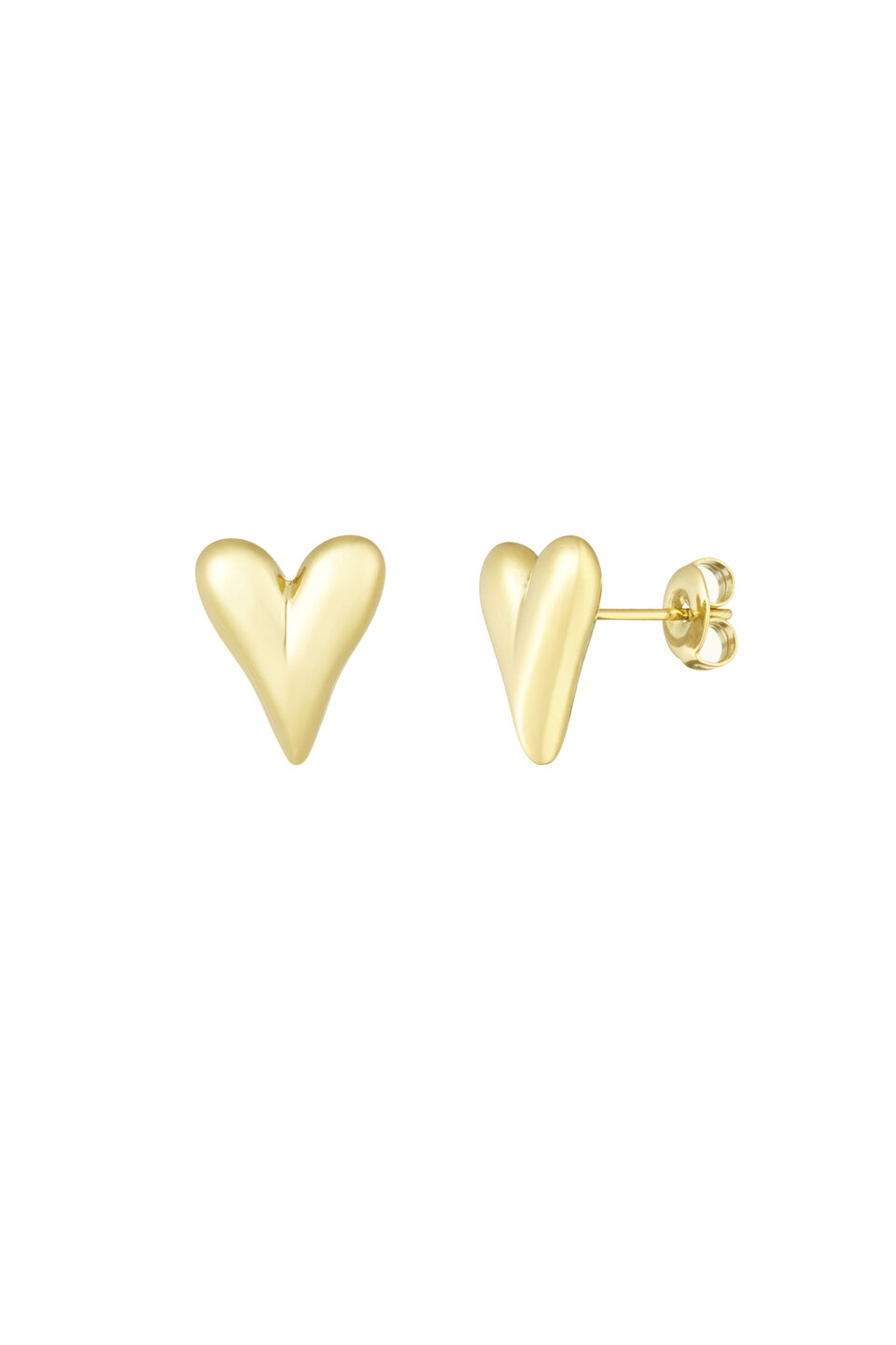 Oorbellen Studs Heart Goud