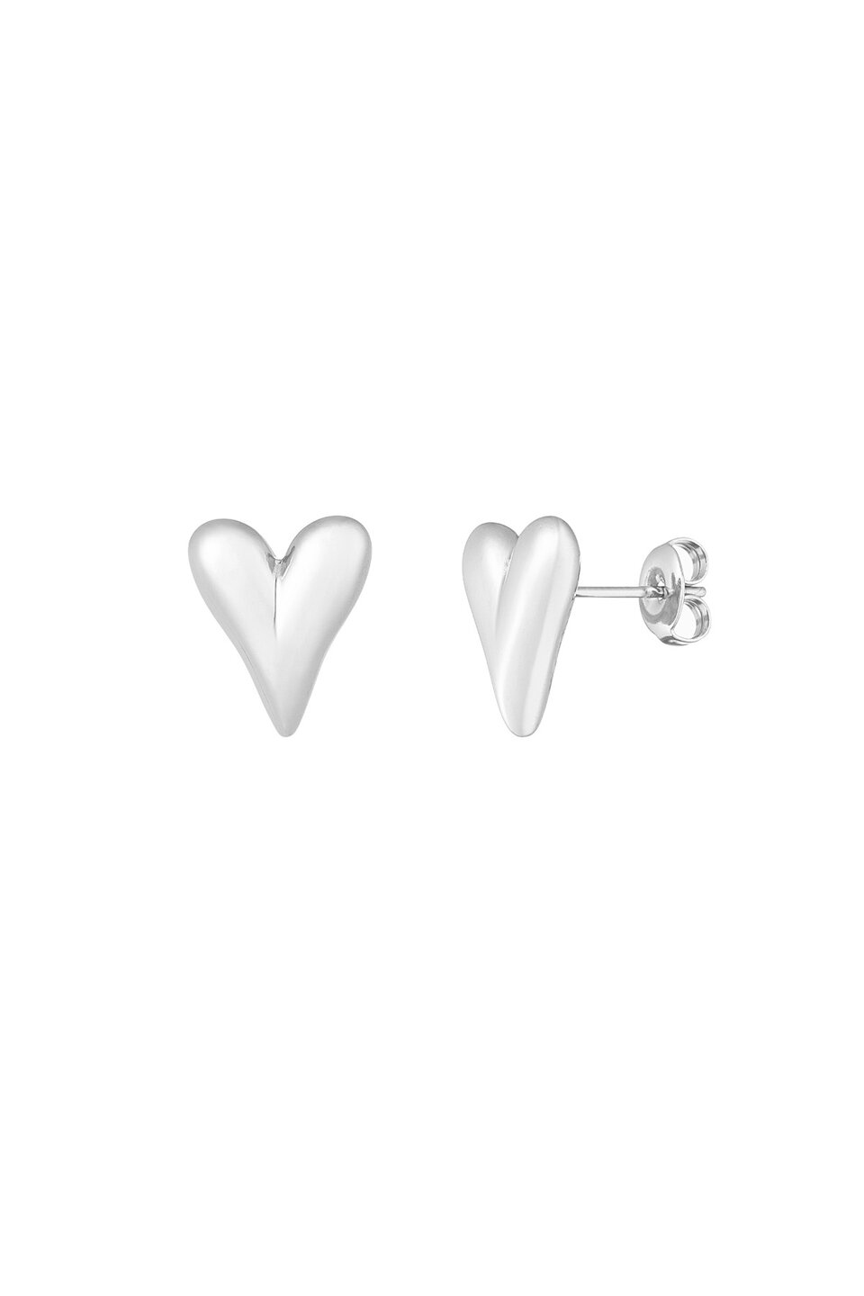 Oorbellen Studs Heart Zilver