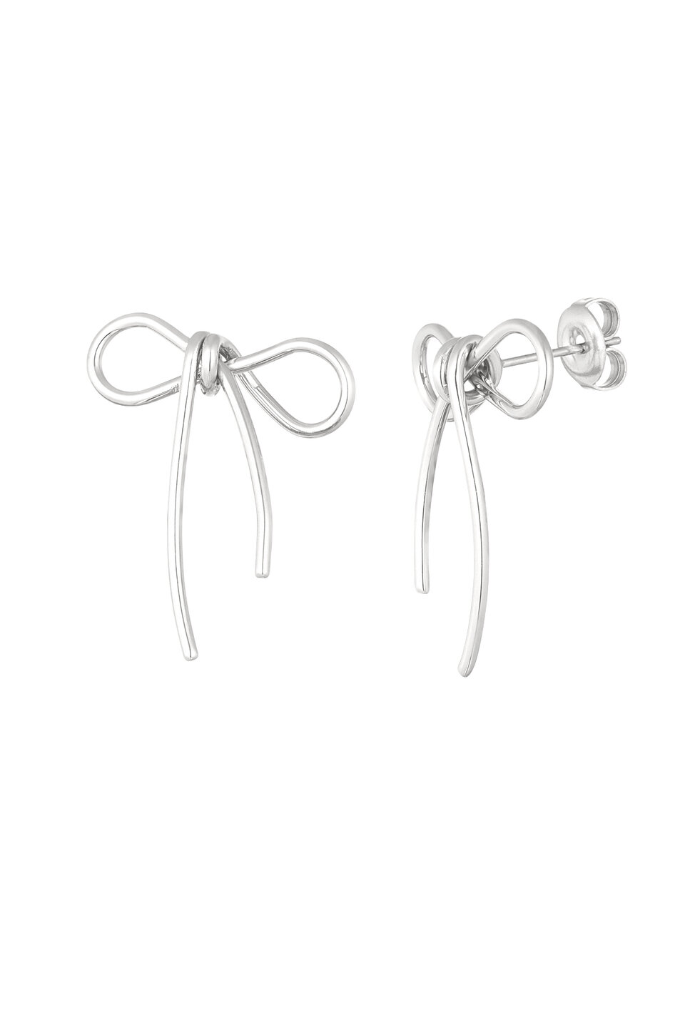 Oorbellen Basic Bow Zilver