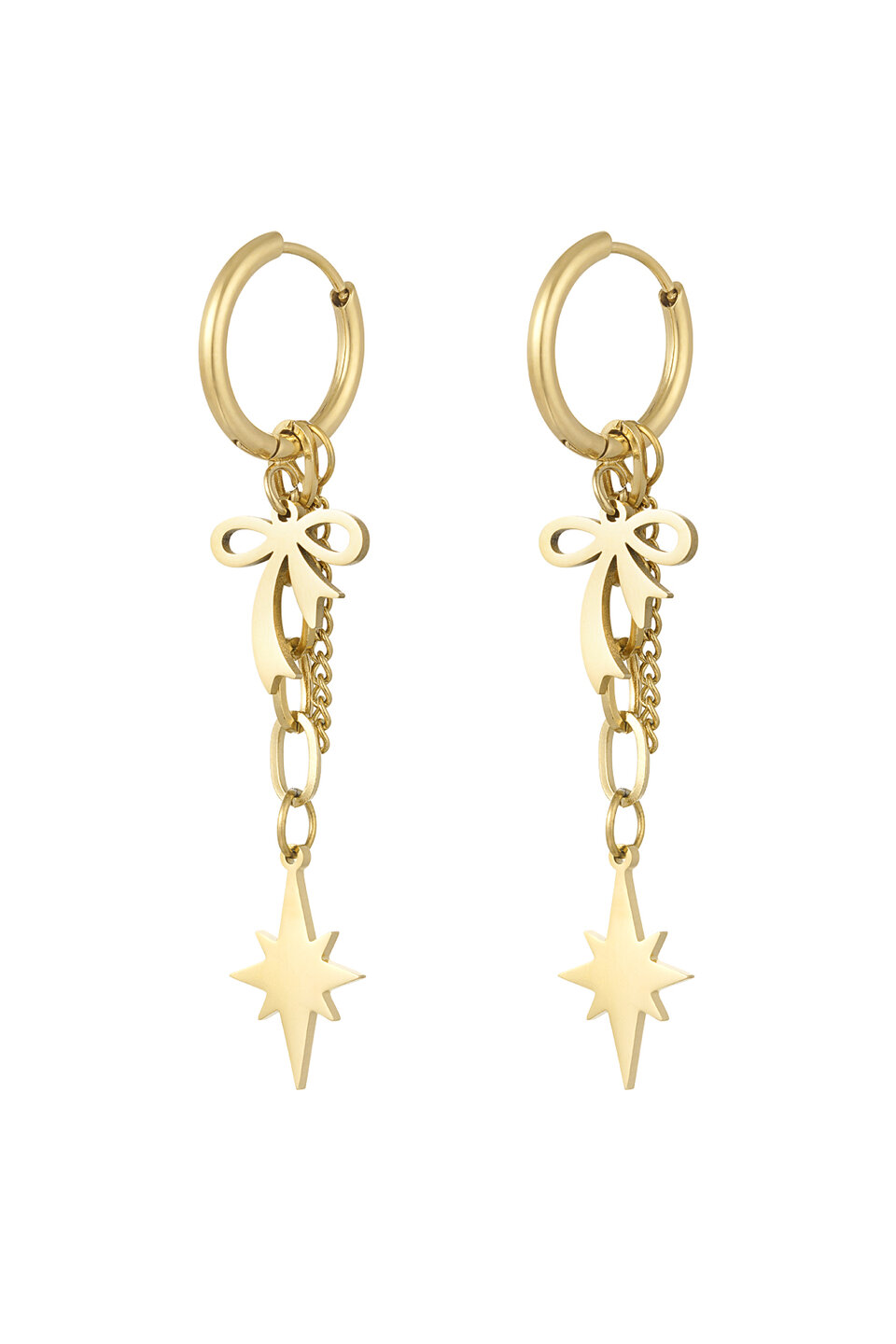 Oorbellen Sparkle Bow Goud