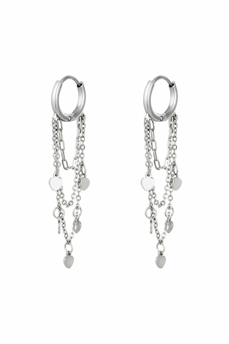 Heart Party Oorbellen Zilver