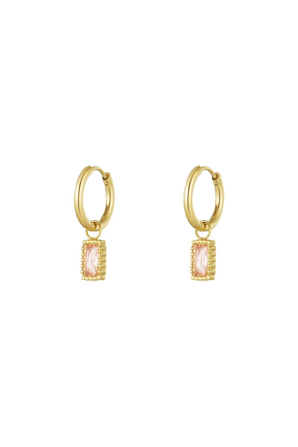 Classy Sparkle Pink Oorbellen Goud