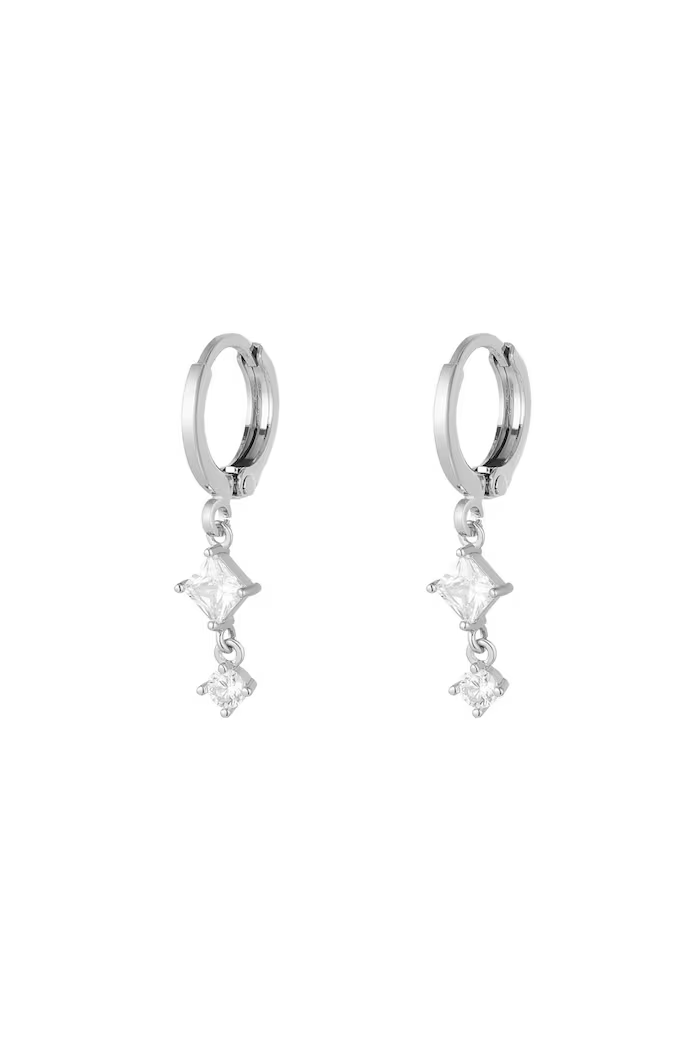 Oorbellen Sparkle Zirkonia Zilver