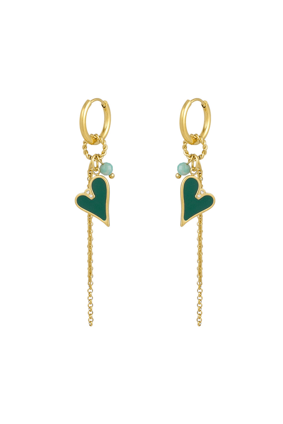 Oorbellen Amazing Green Goud