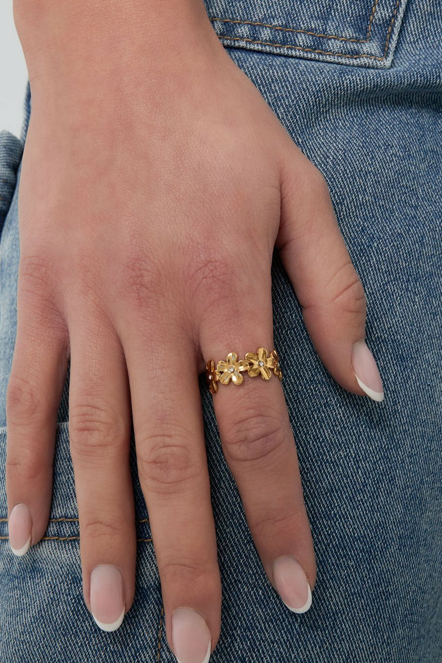 Infinite Flower Ring Zilver
