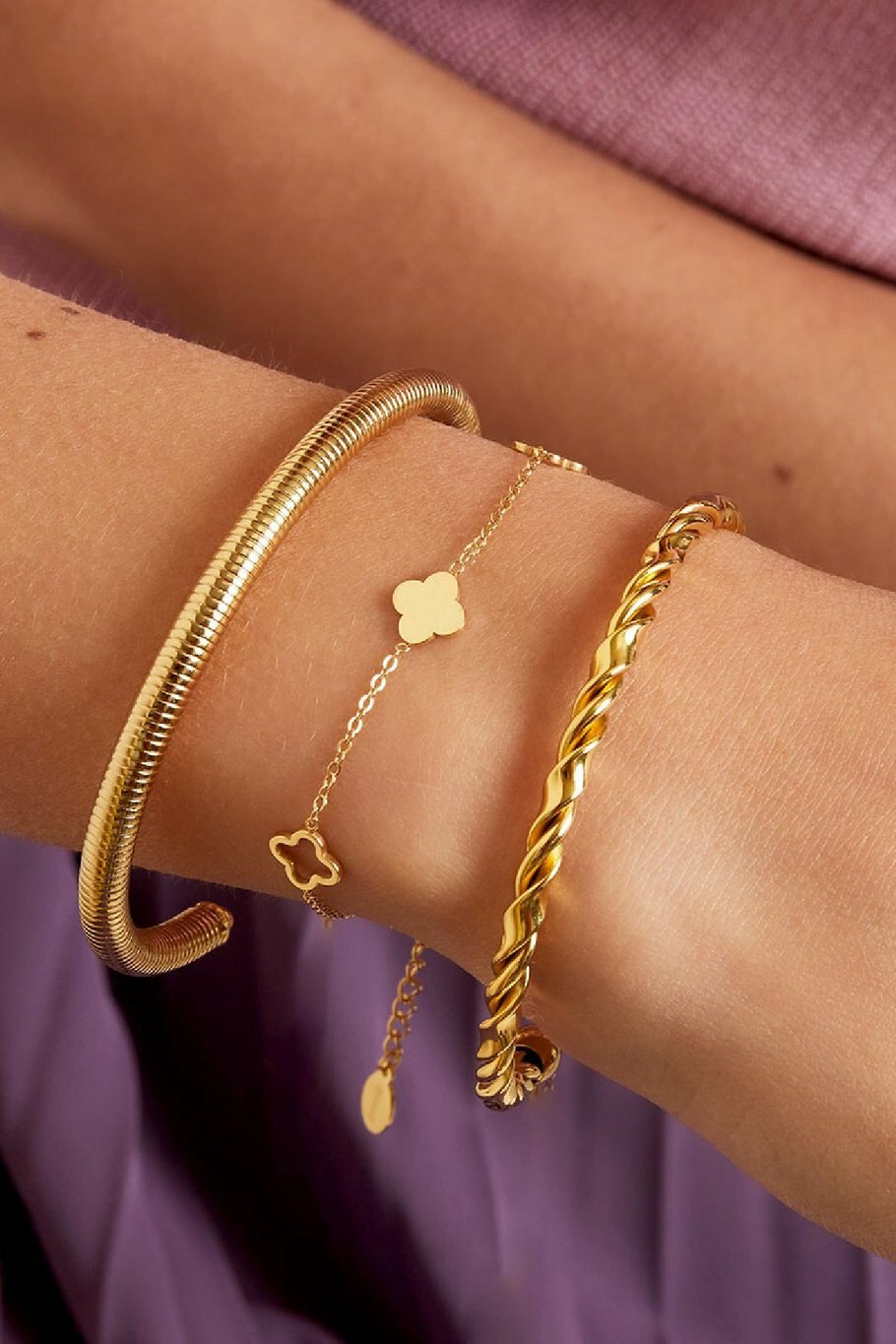 Clover Armband Goud