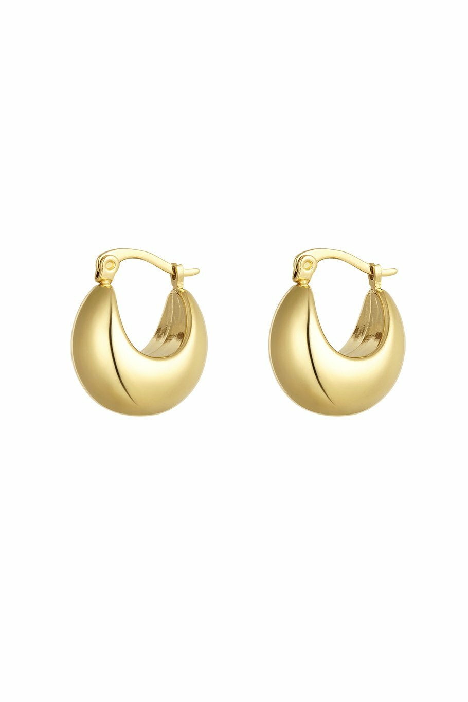 Half Moon Mini Oorbellen Goud