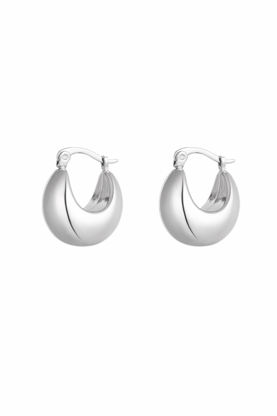 Half Moon Mini Oorbellen Zilver