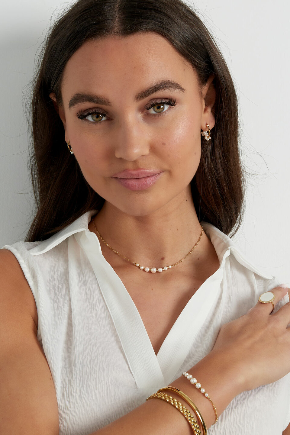 Pearl Party Armband Goud