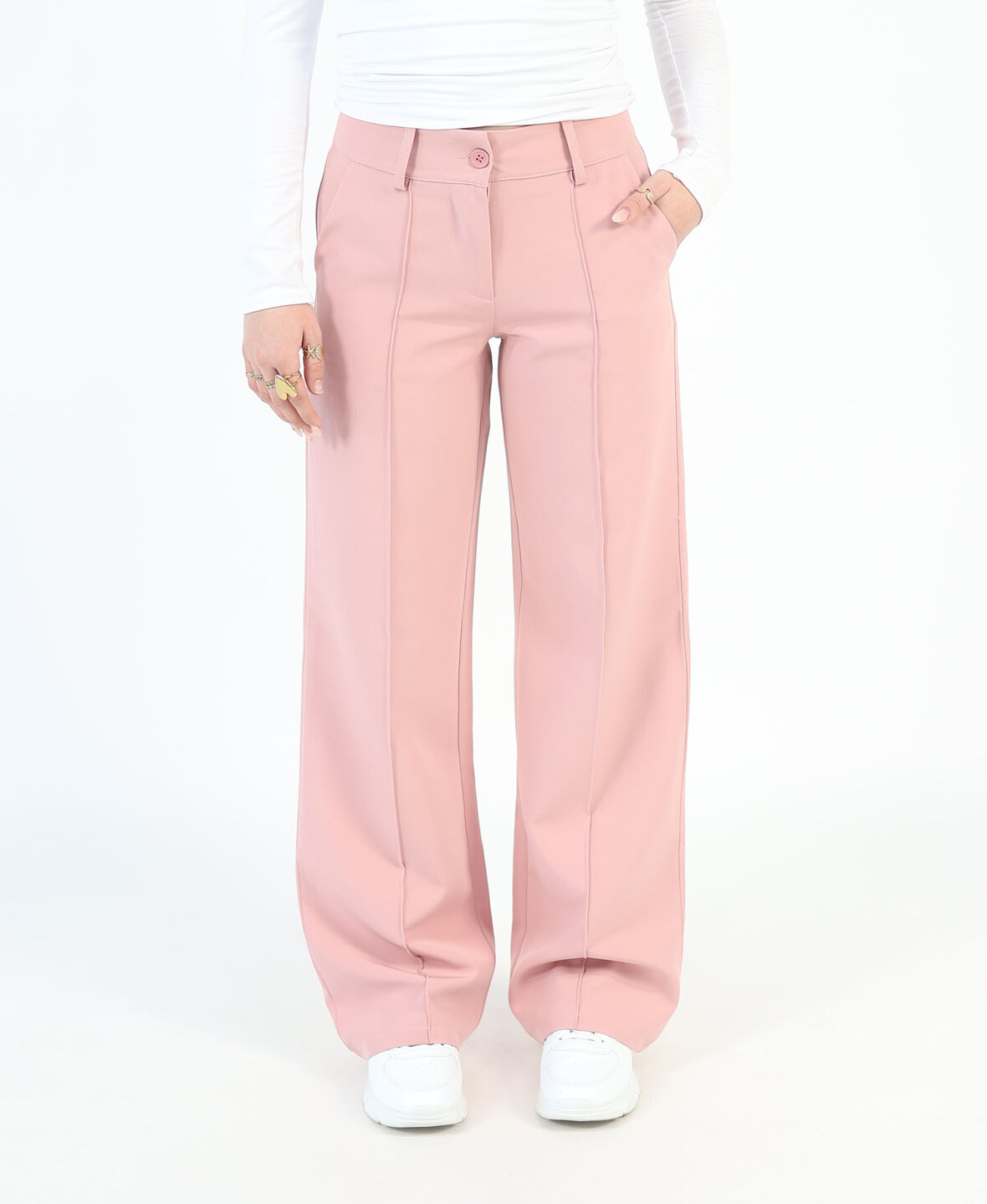 Low/Mid Waist Sanne Pants Blush (REGULAR)