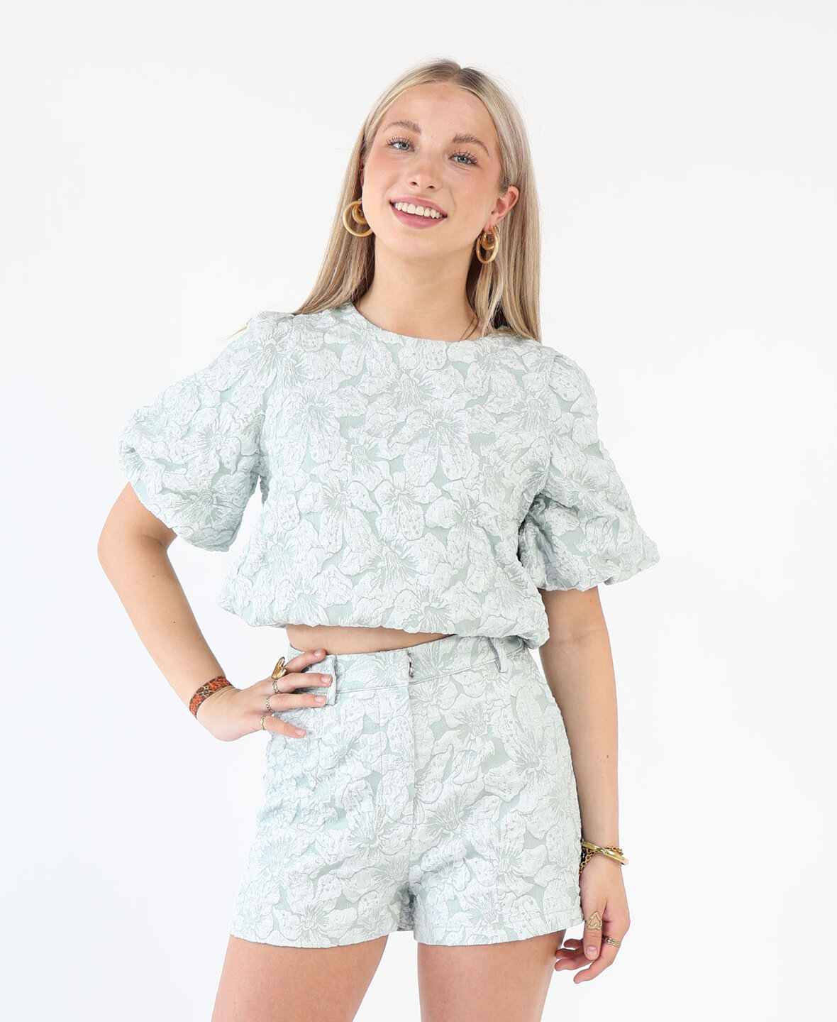 Jacquard Top Mint