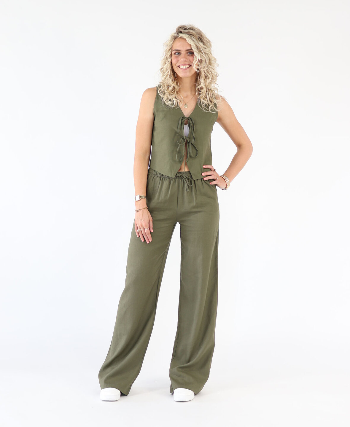 Linnen Pants Khaki (TALL) 