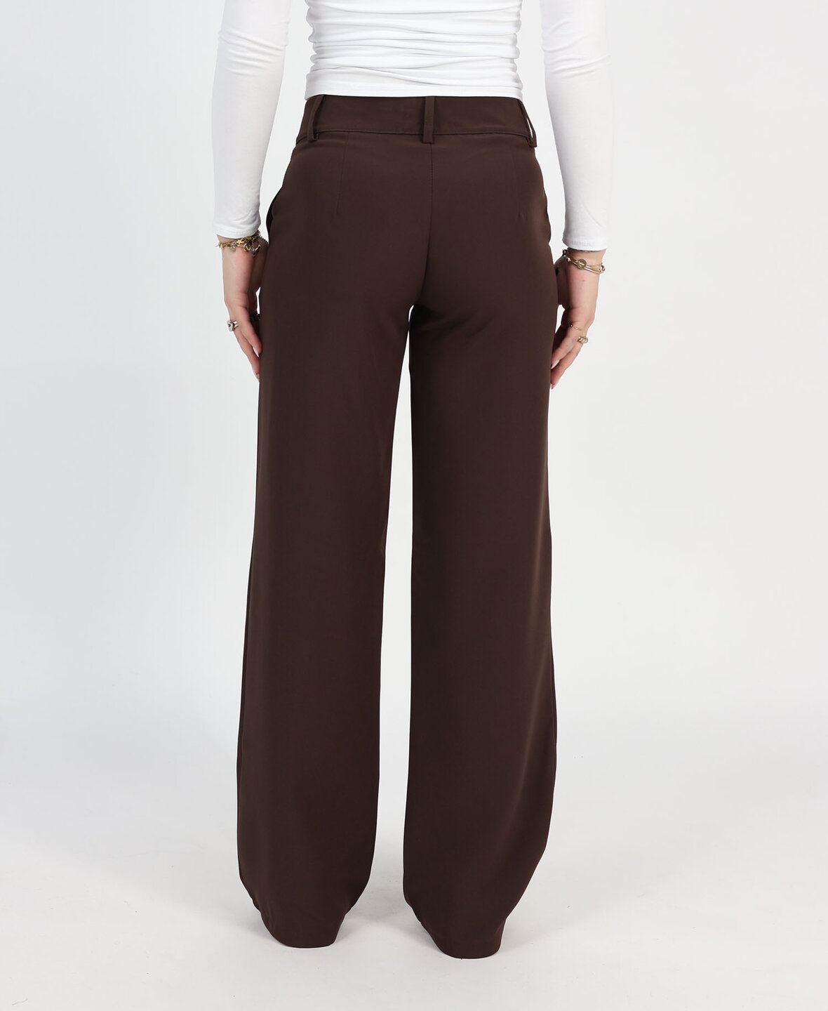 Low/Mid Waist Sanne Pants Choco (REGULAR)