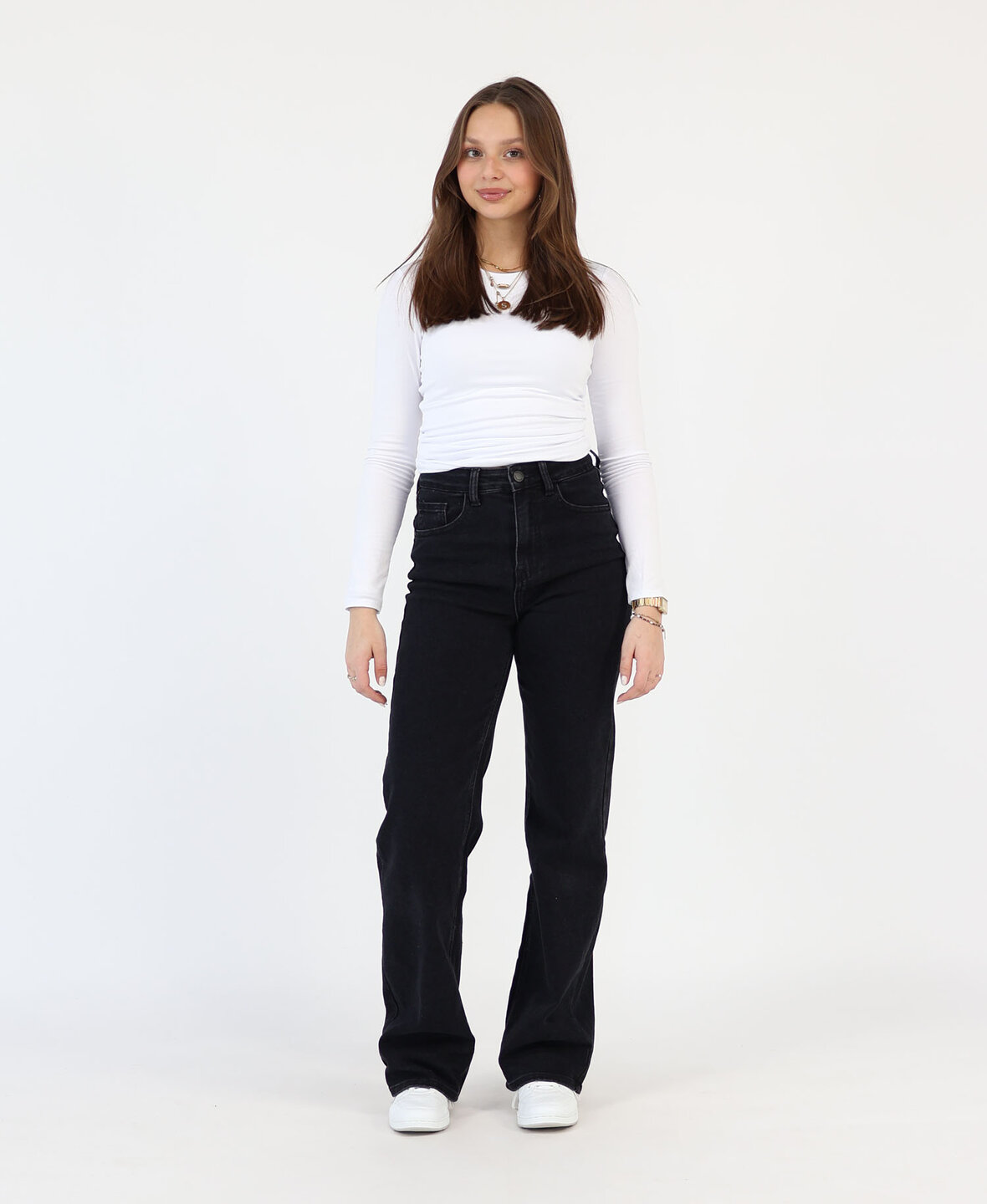 High Waist Wide Leg Jeans 2188 Black (REGULAR)