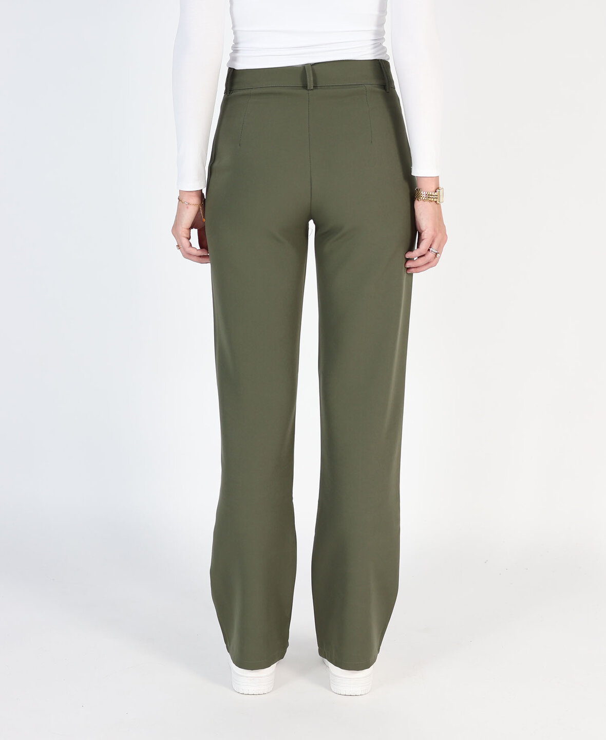 Sanne Stripe Pants Khaki  (TALL)